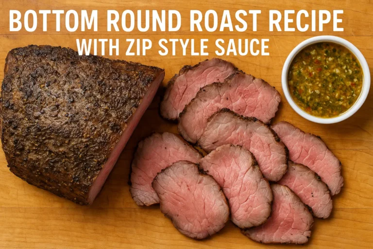 Bottom Round Roast Recipe with Zip Style Sauce