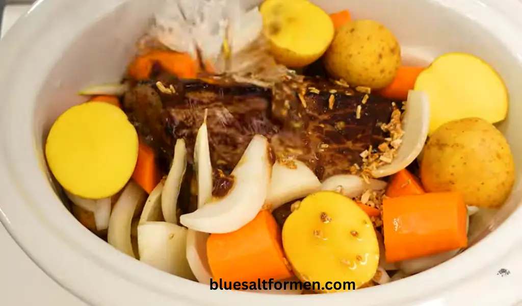 Slow-Cooker-Top-Round-Roast-recipe-ingredients mix